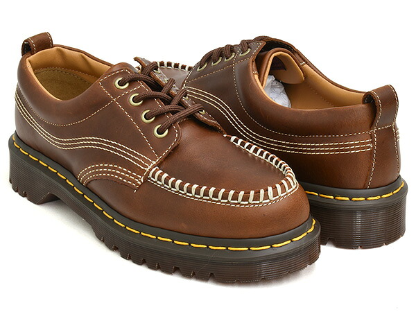 Dr.Martens LOWELL MOC TOE SHOE【ドクターマーチン ローウェル モックトゥ シューズ】【革靴 ブーツ メンズ ウィメンズ レディース ユニセックス バタースコッチ ブラウン】BUTTERSCOTCH ORLEANS|GETTRY MAG