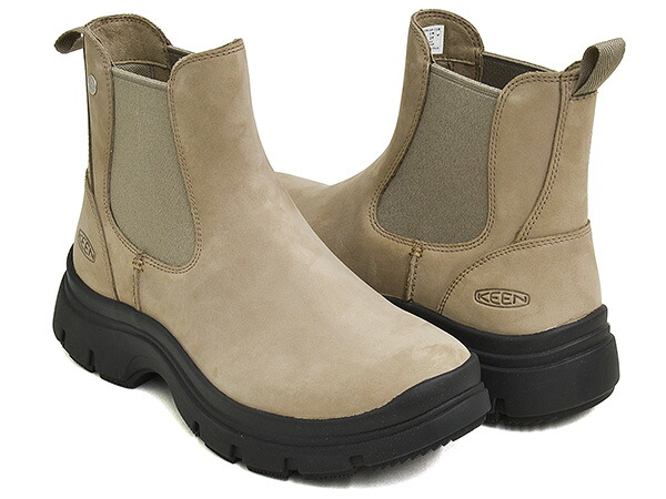 KEEN WOMEN KOSA CHELSEA 【キーン ウィメンズ コーサ チェルシー】 【サイドゴア ブーツ シューズ アウトドア ハイキング スポーツ フェス キャンプ レディース ブラウン ブラック】 BRINDLE / BLACK
