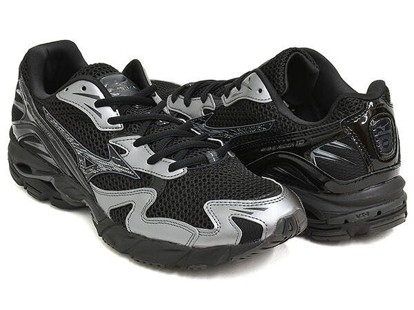 MIZUNO WAVE RIDER 10【ミズノ ウエーブ ライダー 10 ウェーブ】【国内正規品 ライフスタイル ランニング シューズ メンズ ウィメンズ レディース ブラック シルバー】BLACK / BLACK SAND / METALLIC GRAY|GETTRY MAG