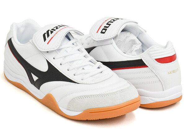 【現価格での販売は8/2 23:59まで】MIZUNO MORELIA LS OG【ミズノ モレリア エルエス オージー】【スニーカー シューズ サッカー フットボール インドア メンズ ウィメンズ レディース ユニセックス ホワイト ブラック】WHITE / BLACK / RED｜GETTRY MAG