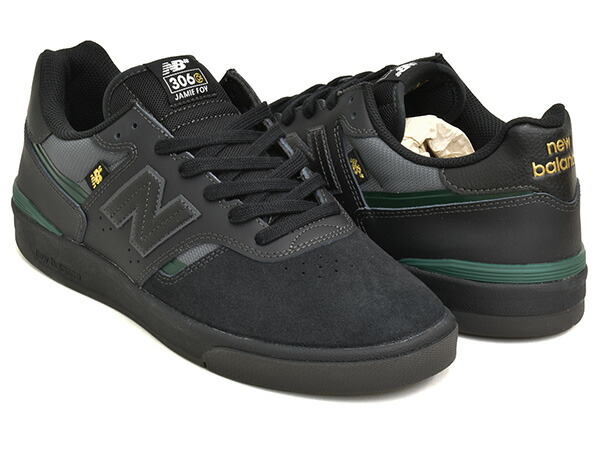 【現必要経費での売りわたすは6/16 23:59まで】NEW BALANCE NUMERIC UN306C SP【ニュー平衡にする ヌメリック 306 306C カップソール CUPSOLE】【ジェイミー・フォイ Jamie Foy】【滑る シューズ スケシュー NB 黒いこと】BLACK / GREEN
