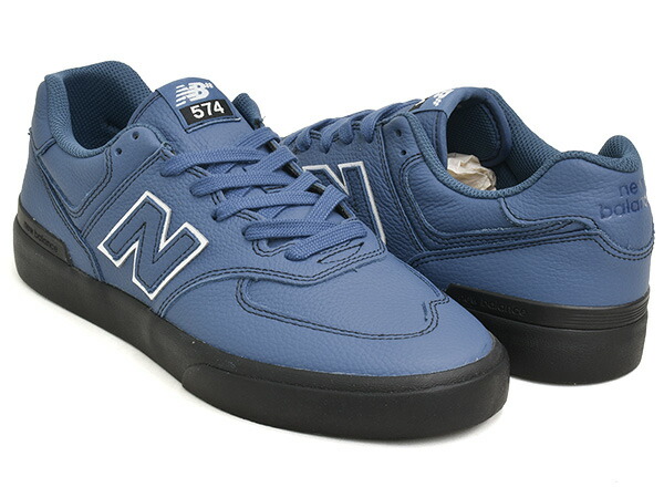 NEW BALANCE NUMERIC UN574V EB【ニュー平衡にする ヌメリック 574 バルカナイズ】【滑るゲーム盤 滑る シューズ スケシュー NB 青碧 黒いこと】BLUE / BLACK