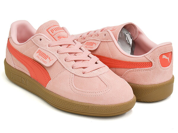 【現価格での販売は4/23 23:59まで】 PUMA PALERMO 【プーマ パレルモ】 【テラス ファッション インドア トレーニング トレーナー カジュアル】 【スニーカー シューズ メンズ ウィメンズ レディース ライトピンク】 ROSY OUTLOOK / GUM