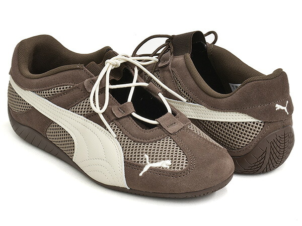 【現価格での販売は4/23 23:59まで】 PUMA SPEEDCAT GO WNS 【プーマ スピードキャット ゴー ウィメンズ】 【レーシング ドライビング シューズ ロープロファイル フラット レースコア バレエコア レディース ブラウン】 CHOCOLATE - ALPINE SNOW