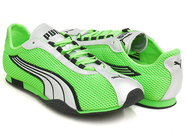 PUMA H-STREET OG【プーマ エイチ ストリート オージー オリジナル】【ロープロファイル 薄底 シューズ スニーカー メンズ ウィメンズ レディース ロゼ ROSE BLACKPINK グリーン シルバー】FIZZY GREEN - PUMA SILVER｜GETTRY MAG