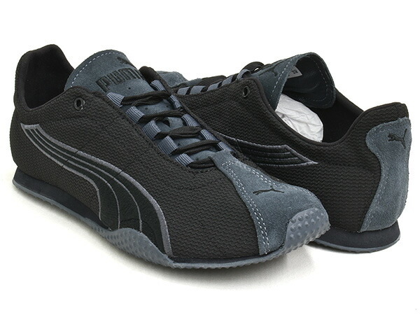 PUMA H-STREET EMBROIDERY 【プーマ エイチ ストリート エンブロイダリー】 【ロープロファイル 薄底 シューズ スニーカー メンズ ウィメンズ レディース ロゼ ROSE BLACKPINK ブラック グレー】 PUMA BLACK - STRONG GRAY