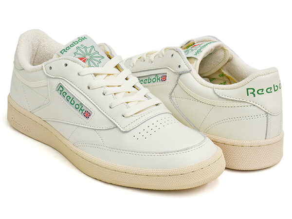 【現価格での販売は4/23 23:59まで】 Reebok CLUB C 85 VINTAGE 【リーボック クラブ シー チャンピオン ヴィンテージ】 CHALK / PAPERWHITE / GREEN