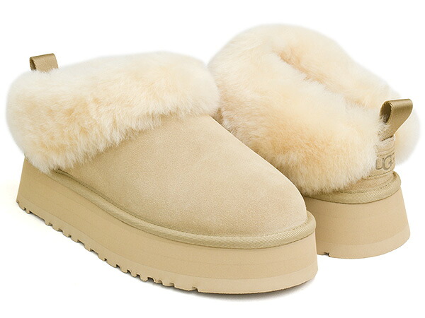UGG W TAZZELLE【アグ タゼル】【プラットフォーム 厚底 カジュアル サンダル クロッグ ミュール スリッパ シューズ】【スタイルアップ ウィメンズ レディース マスタードシード ベージュ】MUSTARD SEED｜GETTRY MAG