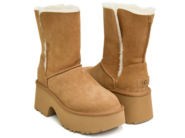 【現価格での販売は4/12 23/59まで】 UGG W ESMEE BOOT 【アグ エスミー ブーツ】 【厚底 カジュアル シューズ スタイルアップ】 【ウィメンズ レディース 女性 チェスナット ブラウン】 CHESTNUT