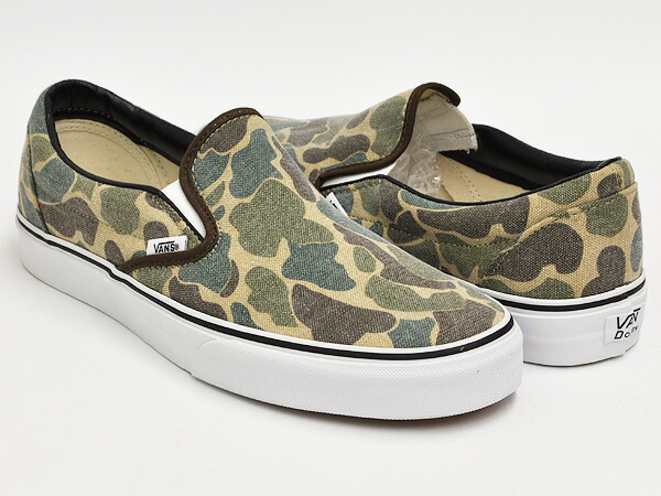 camo vans slip ons