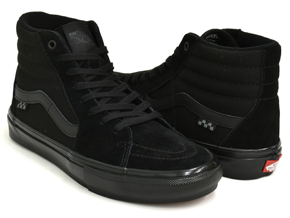 VANS SKATE SK8-HI【バンズ 滑る 滑る御機嫌】【滑るゲーム盤 SKATEBOARDING SB 労働者階級 PRO】BLACK / BLACK