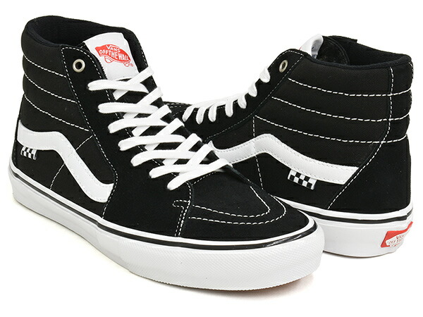 VANS SKATE SK8-HI【バンズ 滑る 滑るご機嫌】【滑るゲーム盤 SKATEBOARDING SB 労働者階級 PRO】BLACK / WHITE