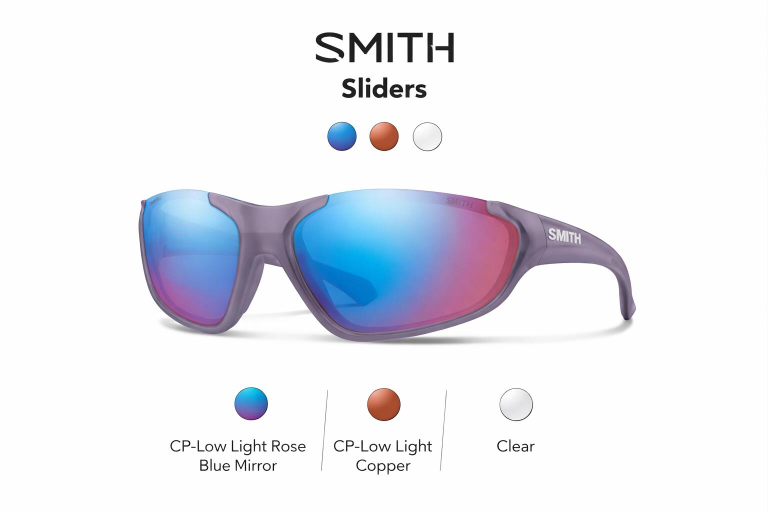 SMITH スミス Sliders スライダーズ Matte Meteorite Crystal アジア相応う 黒眼鏡 3水晶体付き添い人 スポーツ・アウトドア-偏光サングラス