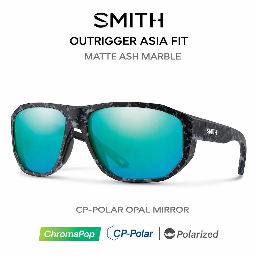 SMITH スミス サングラス 【 OUTRIGGER Matte Ash Marble 】 フィッシング アウトドア ファッション サーフィン キャンプ 自転車 ランニング ASIAN FIT