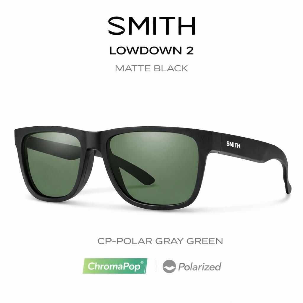SMITH スミス サングラス 【 Lowdown 2 Matte Black 】 フィッシング アウトドア ファッション サーフィン キャンプ 自転車 クロマポップ 偏光