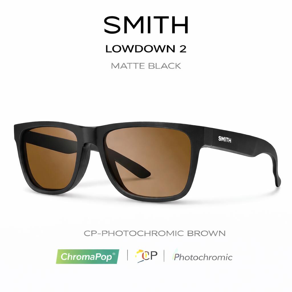 SMITH スミス サングラス 【 Lowdown 2 Matte Black 】 フィッシング アウトドア ファッション サーフィン キャンプ 自転車 クロマポップ 調光