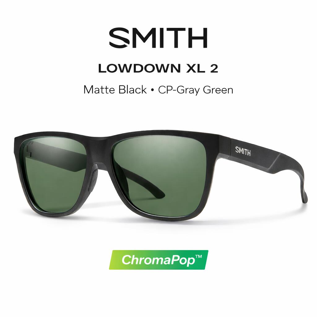 SMITH スミス 黒眼鏡 【 Lowdown XL 2 Matte Black 】 沖釣り アウトドア 流行り物 波乗り 難民キャンプ 銀輪 クロマポップ スポーツウェア・アクセサリー-スポーツサングラス