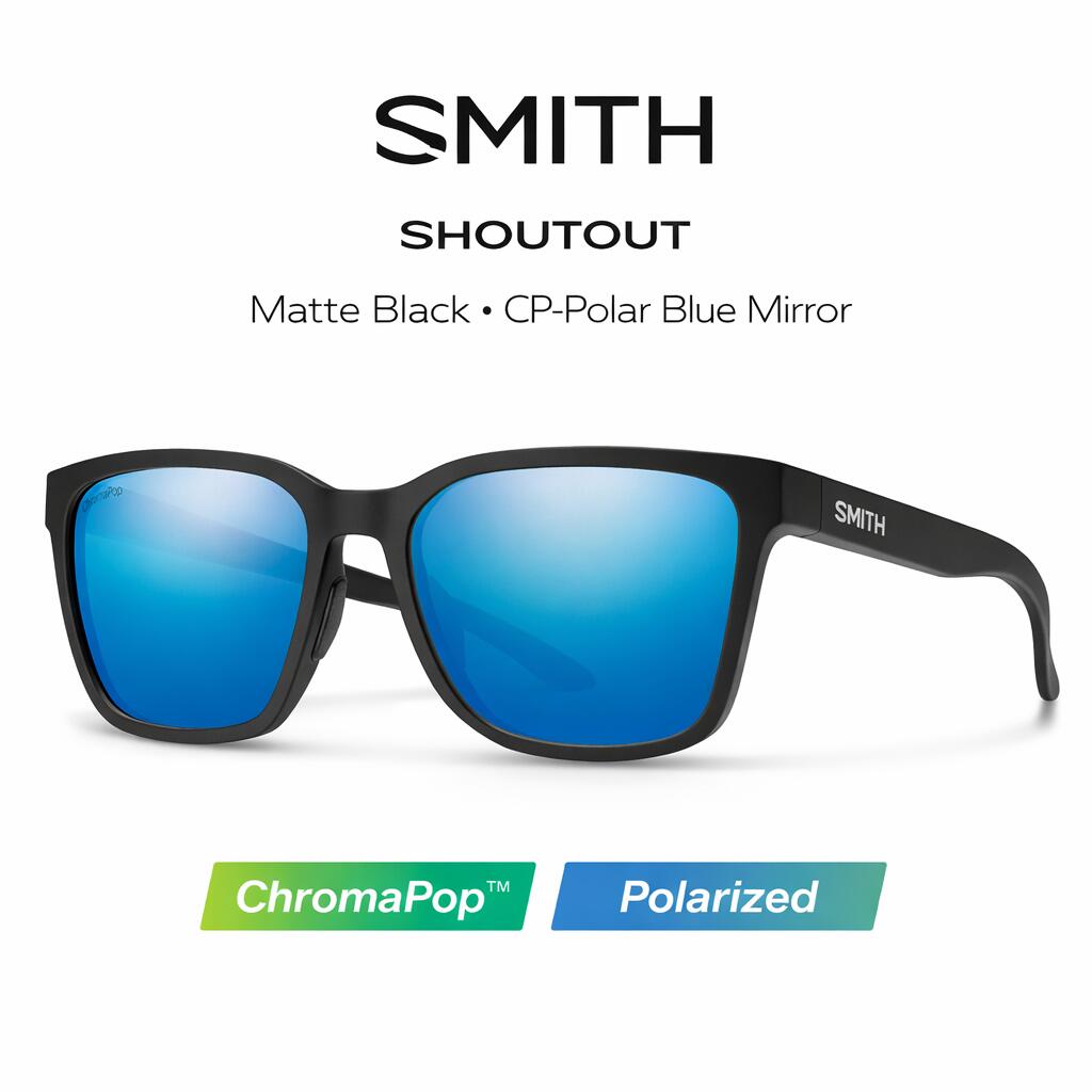 SMITH スミス サングラス 【 Shoutout Matte Black 】 フィッシング アウトドア ファッション サーフィン キャンプ 自転車 クロマポップ 偏光