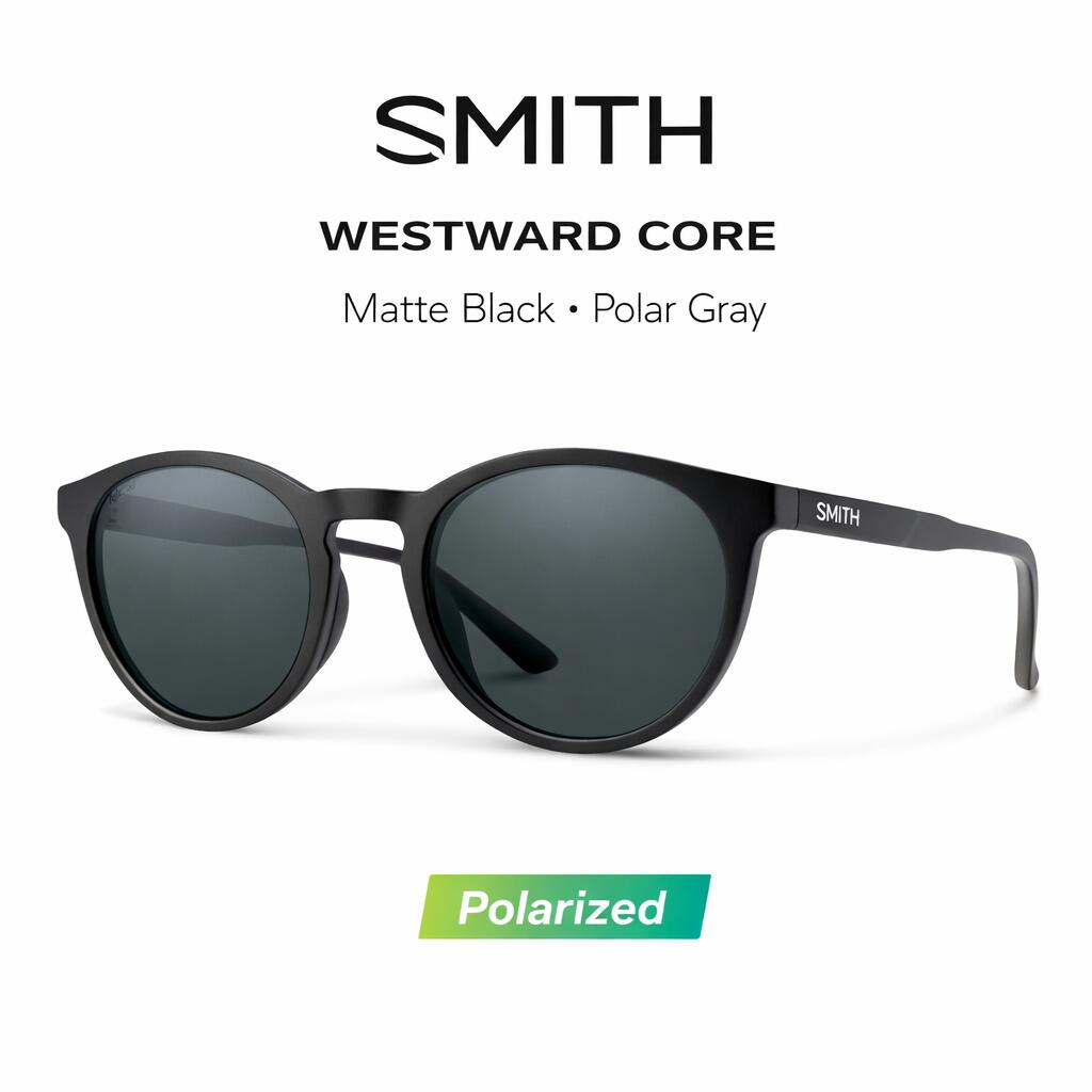 SMITH スミス Westward CORE ウェストワード 中核グループ Matte Black Polarized Gray 偏光 黒眼鏡 ウェア・アクセサリー-偏光サングラス