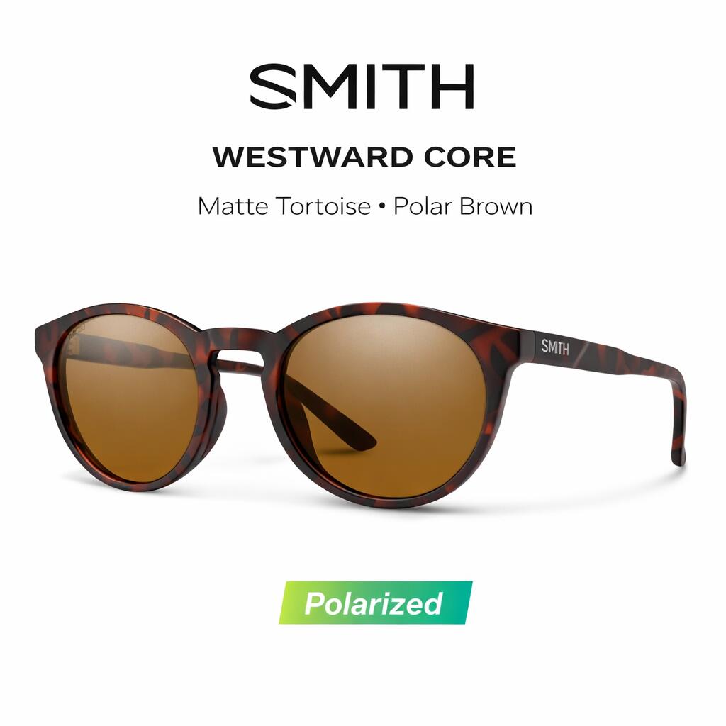 SMITH スミス Westward CORE ウェストワード 中核グループ Matte Tortoise Polarized Brown 偏光 黒眼鏡 フィッシング-偏光サングラス