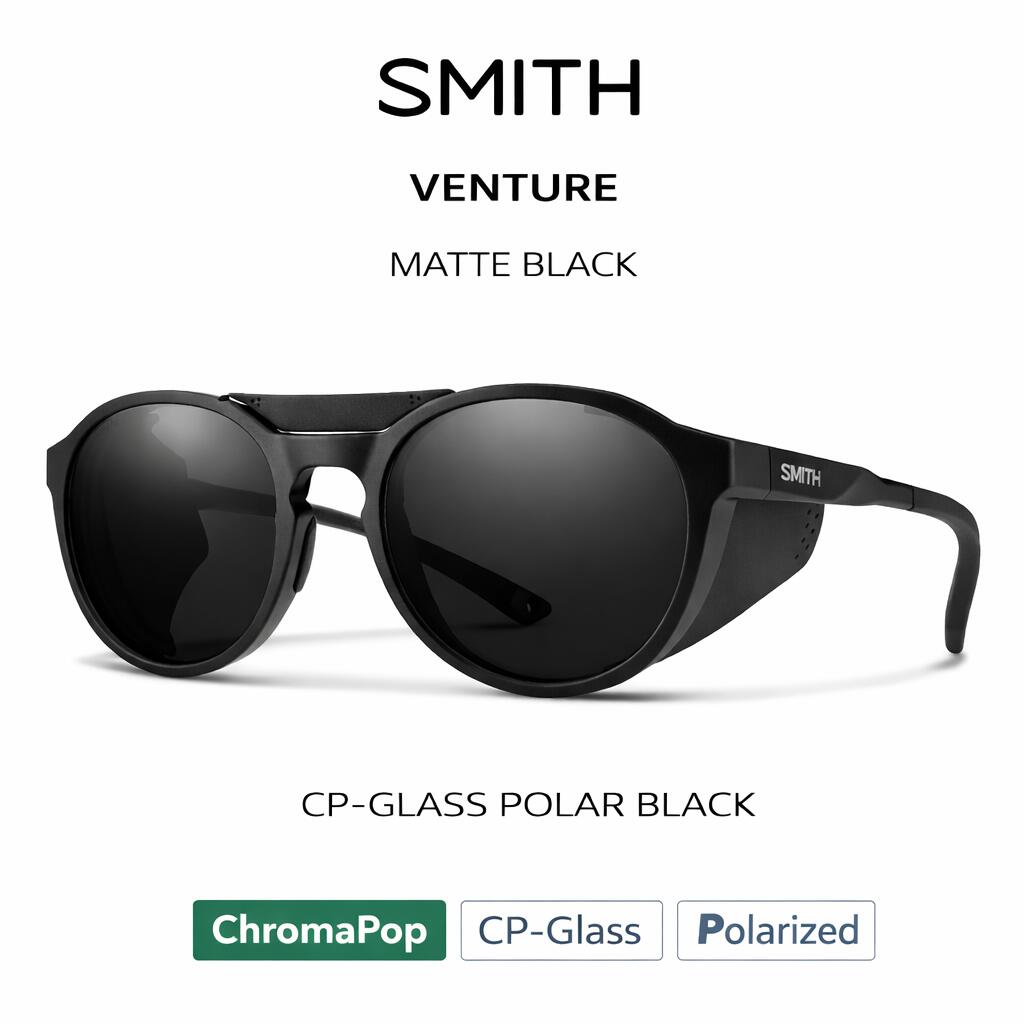 SMITH スミス サングラス 【VENTURE Matte Black 】 偏光レンズ フィッシング アウトドア ファッション サーフィン キャンプ 自転車 クロマポップ
