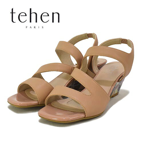 テーン　tehen　合皮　クリスタルヒール　ネックストラップ　サンダル