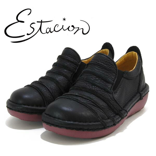 エスタシオン Estacion 革うつり変わりサイドゴアスリッポンシューズ