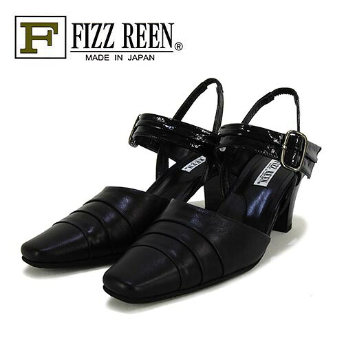 FIZZREEN フィズリーン 革 甲ストラップ バックベルトパンプス|GHILLI