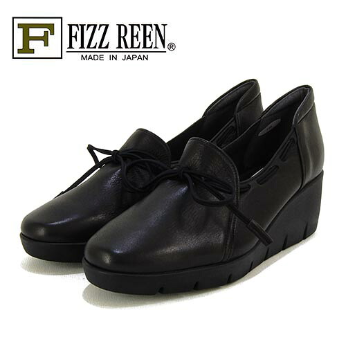 FIZZREEN　フィズリーン　革　リボン飾り　ウエッジソールパンプス｜GHILLI