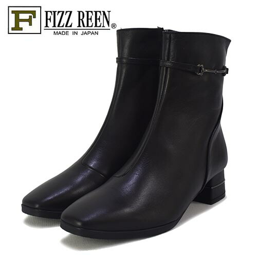 FIZZREEN フィズリーン 革 ベルト飾り シンプル ショートブーツ|GHILLI