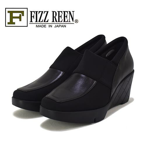 FIZZREEN フィズリーン 革X出どころ（伸ばすこと） ウェッジヒール 踵引き上げる 置き目毛皮