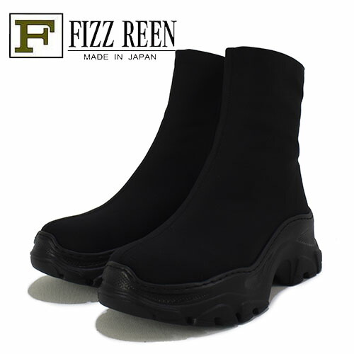 FIZZREEN　フィズリーン　生地撥水加工　厚底　ショートブーツ