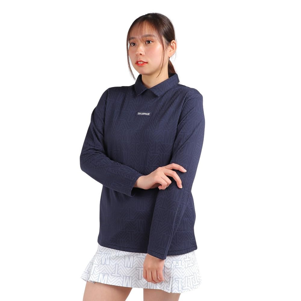 テーラーメイド(TAYLOR MADE) モノグラムL/Sポロ ネイビー サイズM ポロシャツ レディース 23FW TL164｜ギアショップ店