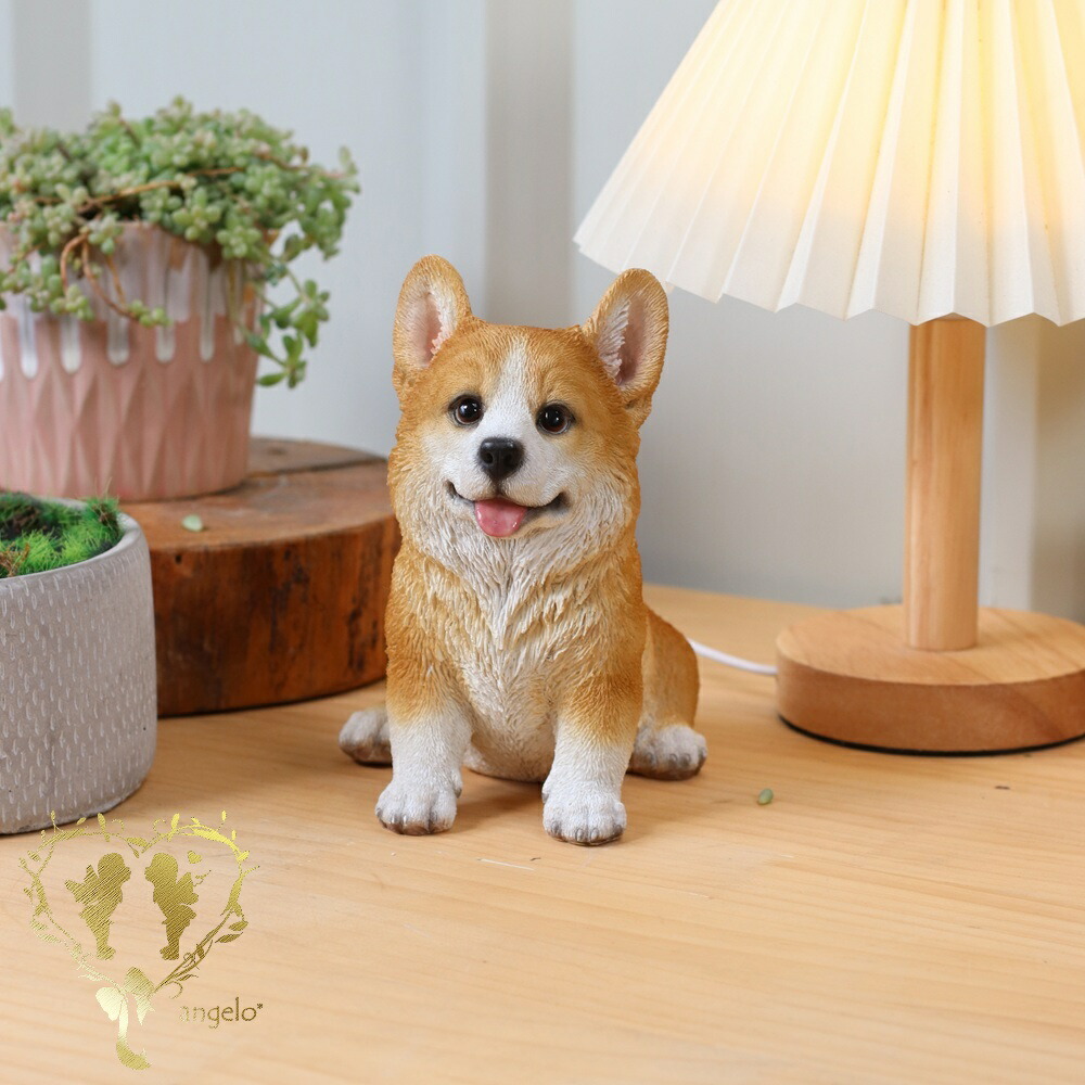 楽天市場】犬の置物 ウェルシュ コーギー まったりドッグ ワンちゃん