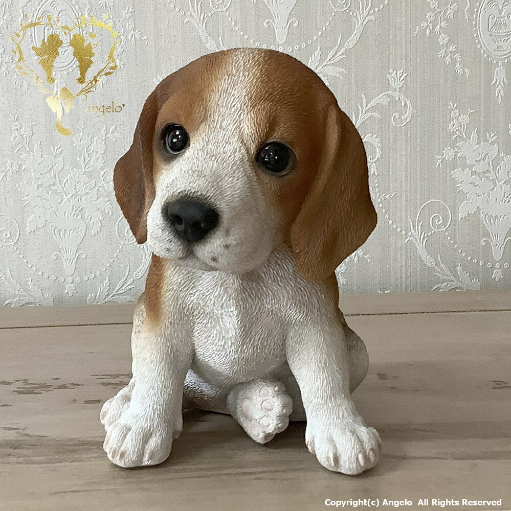 楽天市場】犬の置物 ビーグル スタンド スモールサイズ ワンちゃん