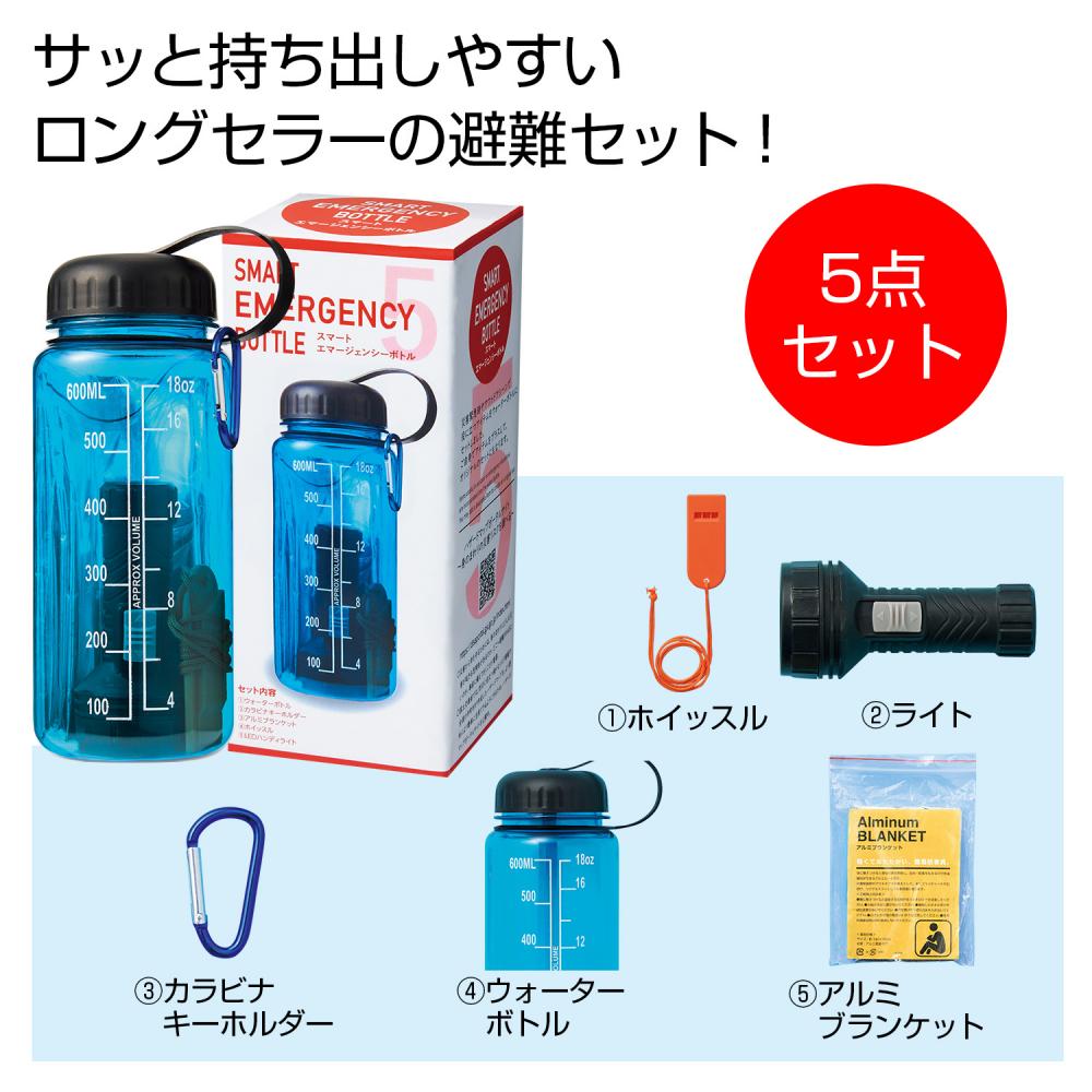 スマート エマージェンシー ボトル 【72組カートン売り】 ボトル 避難 災害 防災 無地 ギフト プチギフト ご挨拶 感謝 イベント 景品 粗品 まとめ買い 販促品 [PL-202624｜ブライダル＆ギフト ベルシンプル