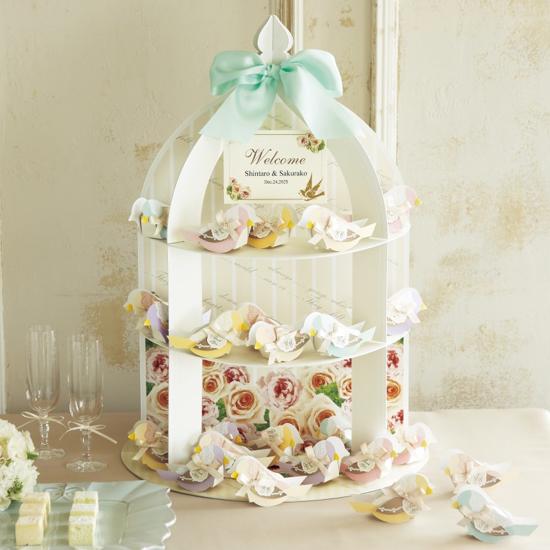 ＼ 20％オフ ／ ウェルカム バード ( ハート クッキー ) 48個 セット ★ ウェルカムボード プチギフト 結婚式 二次会 ウェディング 披露宴 名入れ クッキー オブジェタイプ [AI2025]