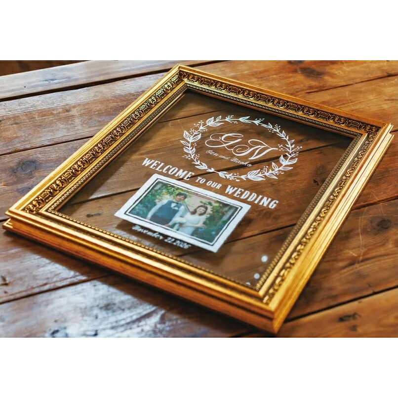 Grace Welcome Wreath ( グレース ウェルカム リース ) ★ 結婚式 ウェルカムボード 新郎新婦 披露宴 お洒落 アンティーク ウェディング 名入 [leda]