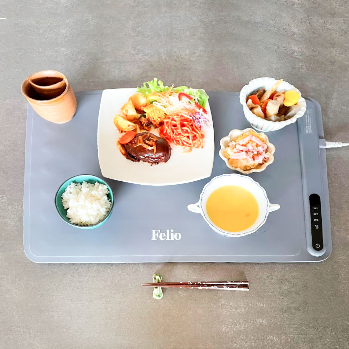 Felio（フェリオ） フードウォーマー（Mサイズ） シリコン 保温機 割れない 三段階温度調整 ランチョンマット 耐久性 ウォーマー 温度設定自由｜グルチョ-お取り寄せご褒美便-
