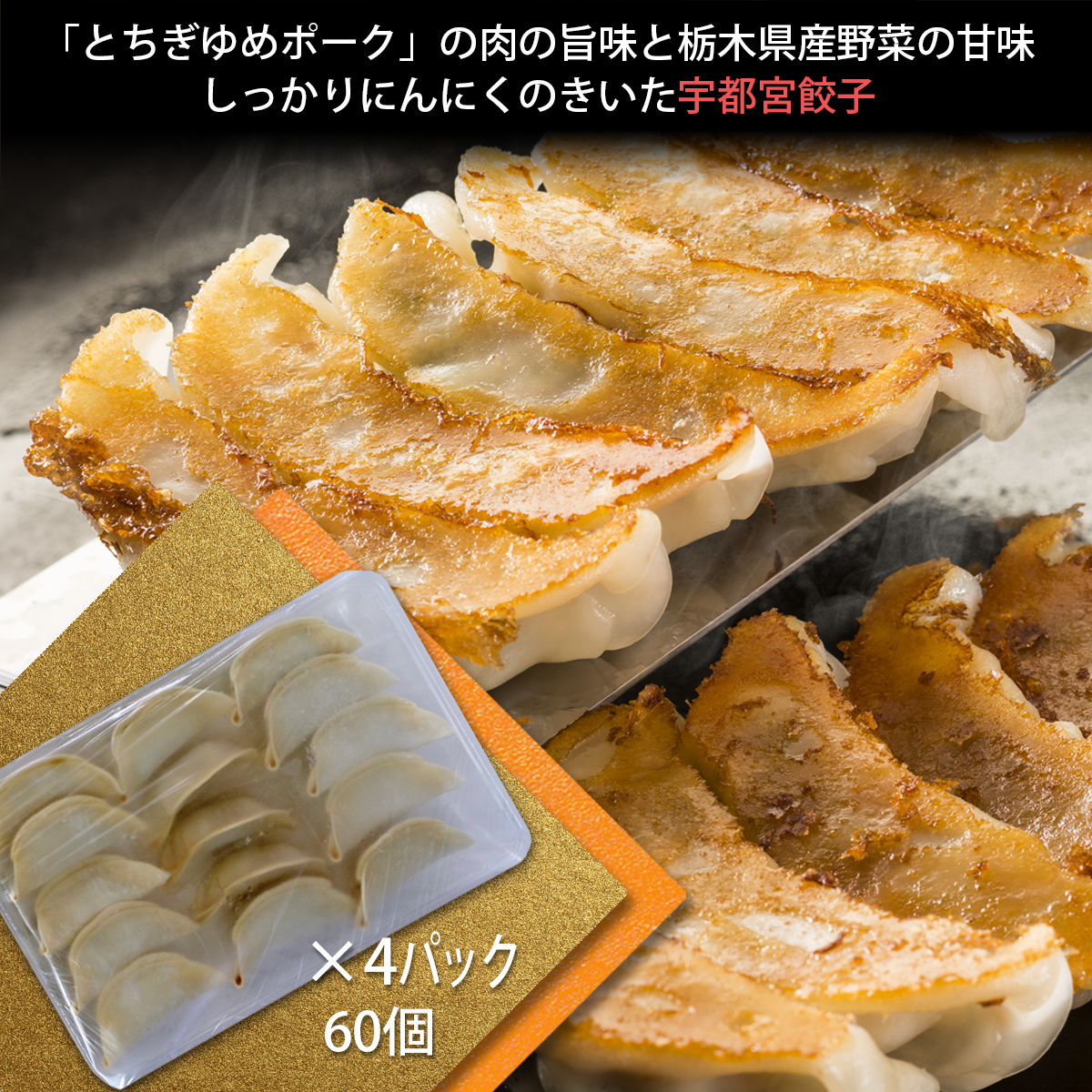 母の日浜松餃子60個＋宇都宮餃子60個、合計120個セット