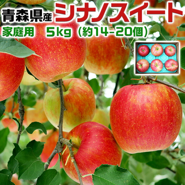 青森りんご　シナノスイート　家庭用　5kg　林檎【青森県産】予約品：10月下旬～収穫次第順次・出荷開始【出荷日お任せ・指定日不可】送料無料｜ギフト広場　店 6,198円