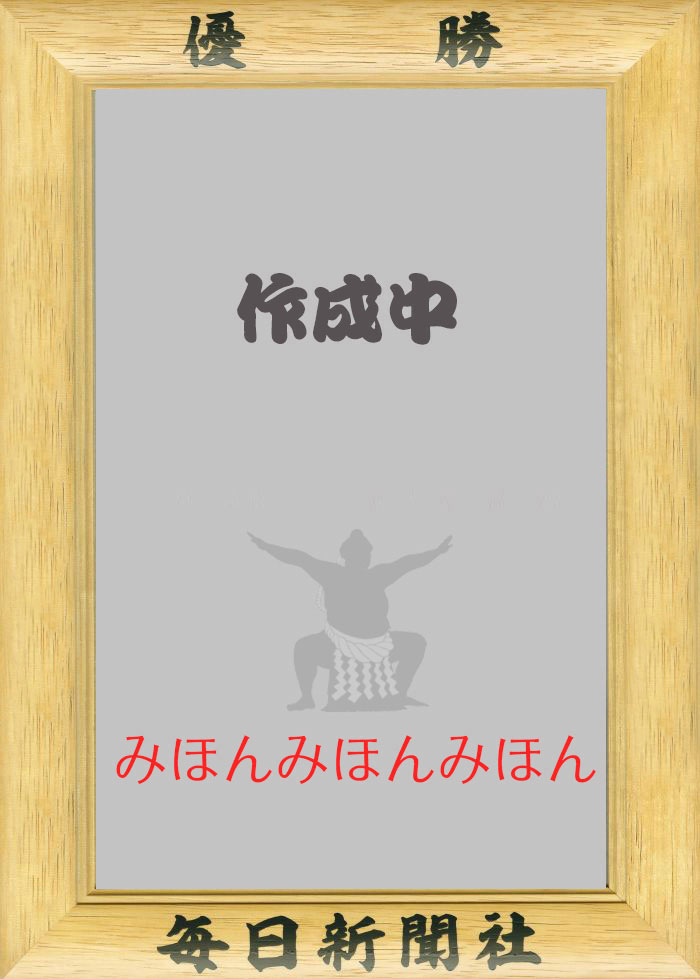 霧島 鐵力 関　優勝ミニ額 大相撲ミニ額 大相撲優勝額　令和８（２０２６）年３月場所 優勝 関脇 霧島 関（３回目）優勝記念品 相撲グッズ 力士グッズ 相撲取りグッズ 国技館 限定品 記念品 コレクション 写真 R0803