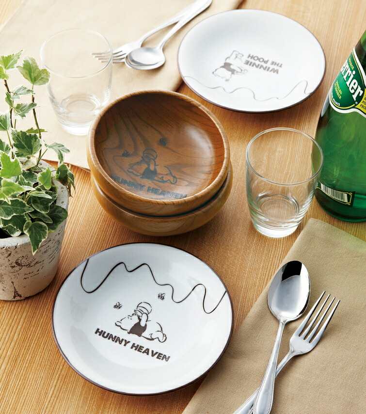 プーさん【送料無料】【当日出荷】食器セットスローカフェアソートプレートディズニークマギフト内祝い出産祝い結婚祝い香典返し結婚内祝い出産内祝い新築祝いお返しかわいいウッド陶器プレゼントおくり物ウェディング