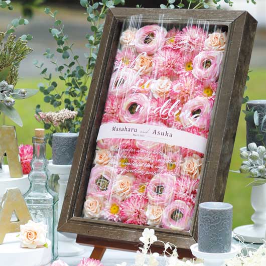 ウェルカムフルール フルーツゼリー 40個セット ウェルカムボード プチギフト 結婚式 送料無料 二次会 ウェディング 披露宴 お菓子 個包装 お見送り ウェルカムスペース 花 マグネット KIRATTO|ギフトショップ モモフク