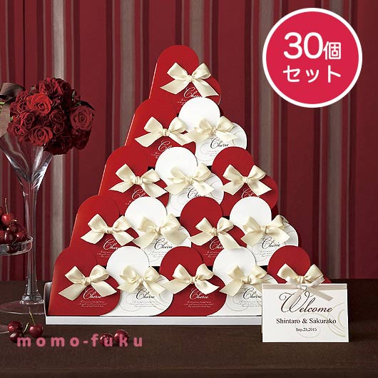 【今だけP最大47倍】【10%OFF】 結婚式 プチギフト ウェルカムボード 【送料無料】 <br>プチシェリエ（ハートラスク）ウエルカムオブジェ30個セット<br><br> ラスク プチギフト お菓子 プチギフト ラスク 人気 10000円台 敬老会 プレゼント