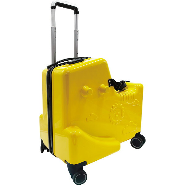 [美品] NORICCO★子どもが乗れるキャリーケース　レモンイエロー 公式】NORICCO こどもが乗れるキッズキャリー プレミアムシート