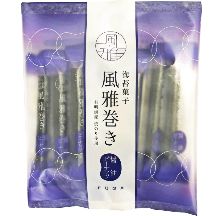 海苔菓子 風雅巻きお試し１７本ミックスパック 風雅巻き メール便送料込価格 “お好みの小袋を１種類お選び下さい” 小袋１袋入