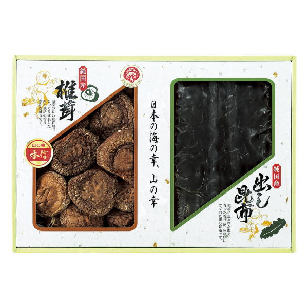 楽天市場】国内産 原木香信椎茸・昆布詰合せ(TSK-30N)【送料無料】：ギフトギャラリー石橋