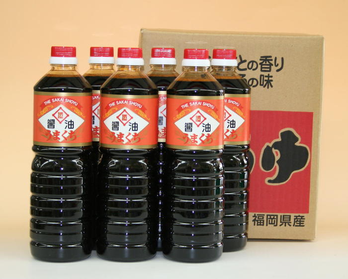 福岡・柳川 アサヒ醸造】うまくち（濃口）醤油 1L : アサヒ醸造