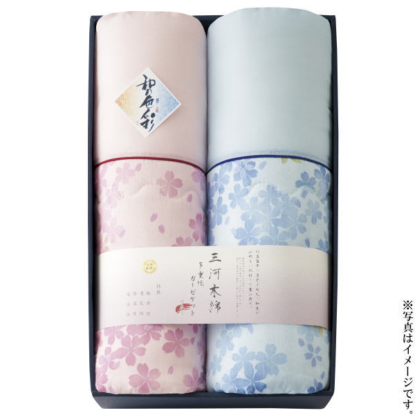 【選べる箱数（1～6箱）】 和の色彩　三河木綿 ダブルガーゼ 肌布団 ２Ｐ （WK2021） 【送料込み価格】
